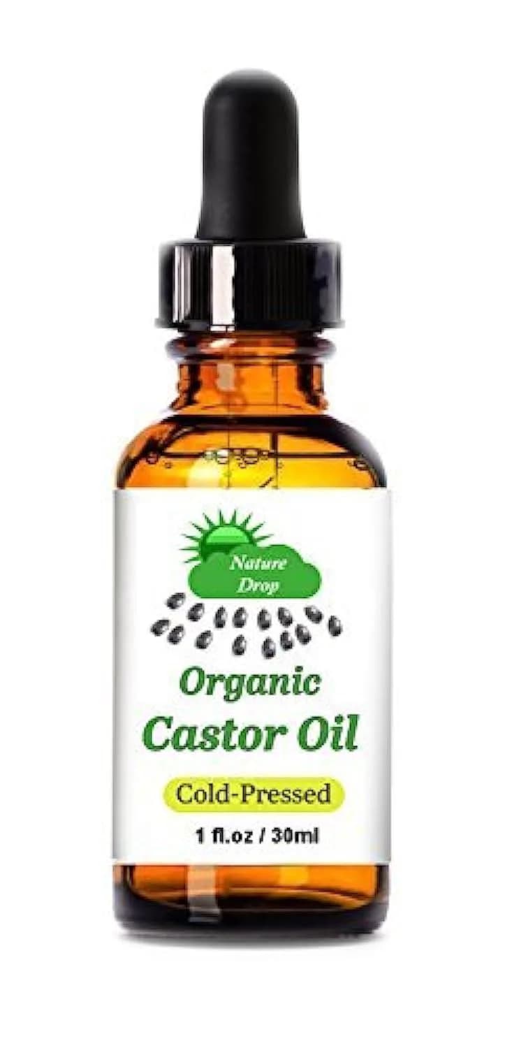 Nature Drop Organic Castor Oil 1 oz | Pure Cold Pressed for Hair & Skin - main product image