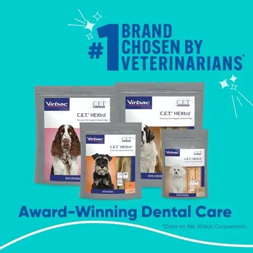 Virbac C.E.T. Hextra Premium Oral Hygiene Chews for Small Dogs (11-25 lbs) | Veterinarian-Trusted Dental Care thumbnail 4