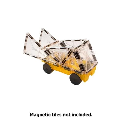 MAGNA-TILES Cars – Green & Yellow 2-Piece Magnetic Construction Set | Magnetic Building Toy for Kids 3+ thumbnail 2