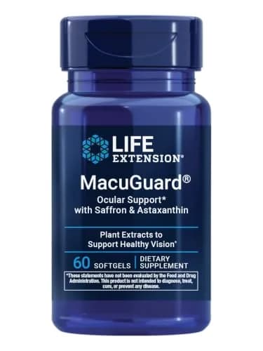 Life Extension MacuGuard Ocular Support with Saffron and Astaxanthin Softgels 60 Count | Supports Healthy Vision with Lutein & Zeaxanthin thumbnail 1