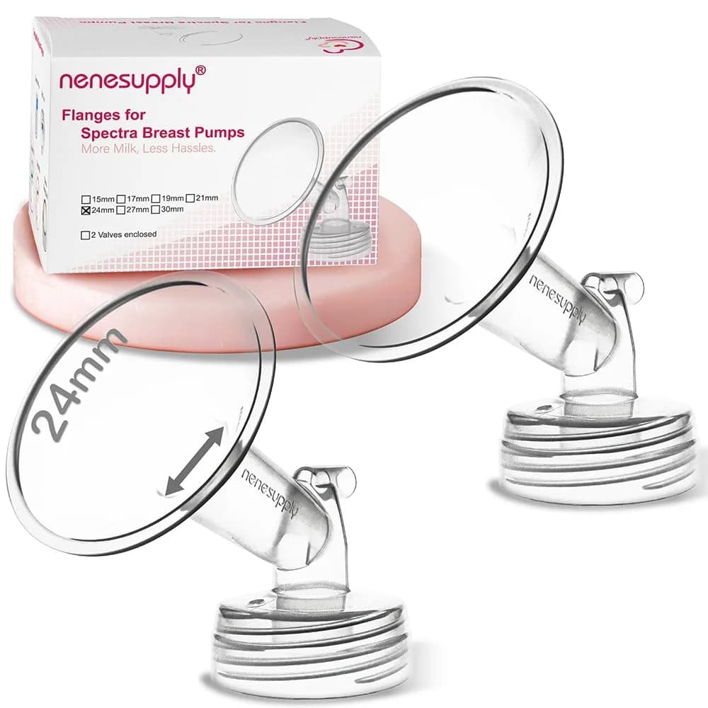 Nenesupply Breast Pump Flanges 24mm | Compatible with Spectra S2 S1 9 Plus Synergy Gold — Flange 24mm