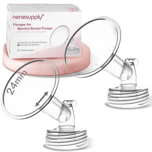 Nenesupply Breast Pump Flanges 24mm | Compatible with Spectra S2 S1 9 Plus Synergy Gold thumbnail 1