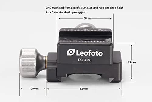 LEOFOTO 38mm DDC-38 Twin/Double Clamp Set | Arca Compatible Camera Support Clamp thumbnail 3