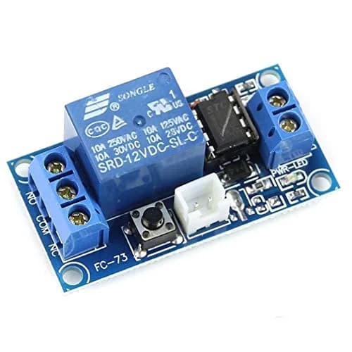 HiLetgo 12V Self-Locking Relay Module 2pcs | Push to Start & Stop | 250V 10A | Surface Mount thumbnail 2