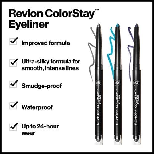 Revlon ColorStay Waterproof Eyeliner Pencil Teal 0.28g (0.01 oz) | Ophthalmologist Tested for Sensitive Eyes thumbnail 3