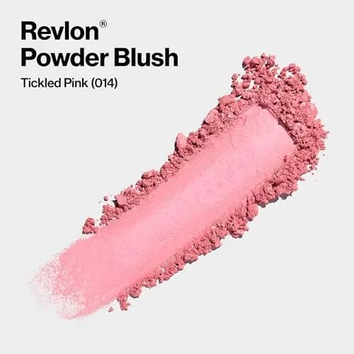 REVLON Powder Blush Face Makeup Tickled Pink 5.2ml (0.17 oz) | Buildable Color for Natural Glow thumbnail 2