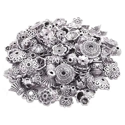 BronaGrand Bali Style Jewelry Bead Caps 6-15mm | Exotic Silver Mix for Jewelry Making thumbnail 1