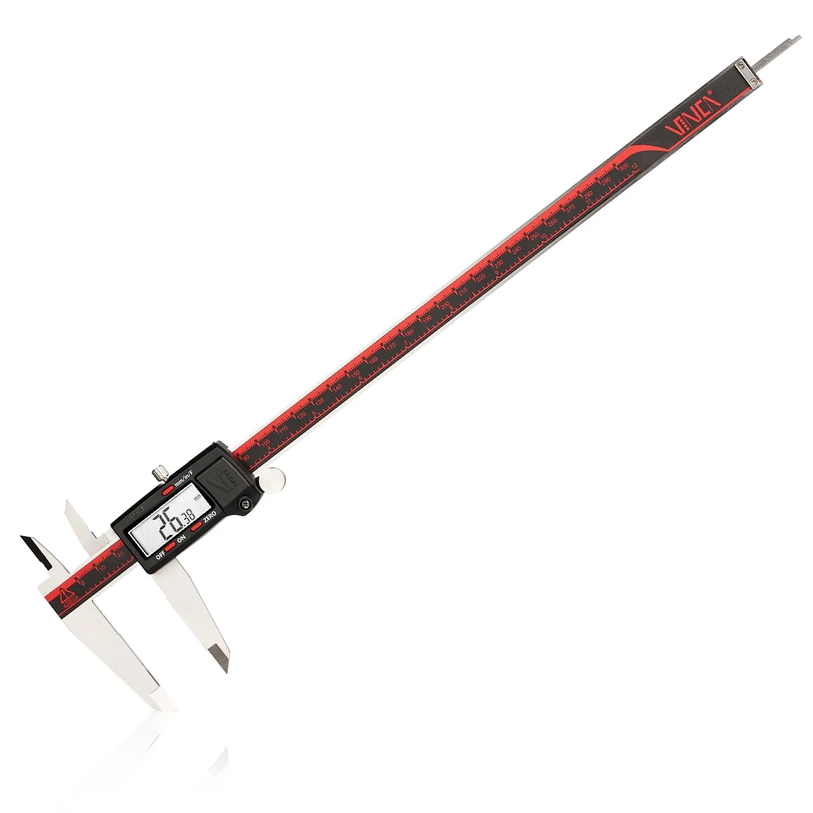 VINCA DCLA-1205 Digital Caliper 300mm (12 Inch) | IP54 Stainless Steel, Inch/Metric/Fraction Conversion
