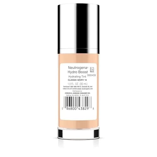 Neutrogena Hydro Boost Tint Foundation Makeup 10 Classic Ivory 1.0 fl oz | Hydrating, Oil-Free, Sheer Coverage thumbnail 9