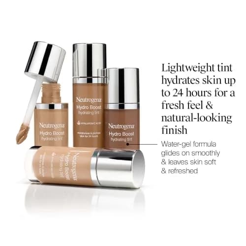 Neutrogena Hydro Boost Tint Foundation Makeup, 105 Caramel, 1.0 fl oz | Hydrating, Oil-Free for Dry Skin thumbnail 2