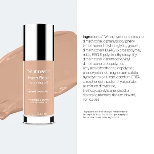 Neutrogena Hydro Boost Hydrating Tint Foundation Buff 30 | Hydrates & Evens Skin thumbnail 8