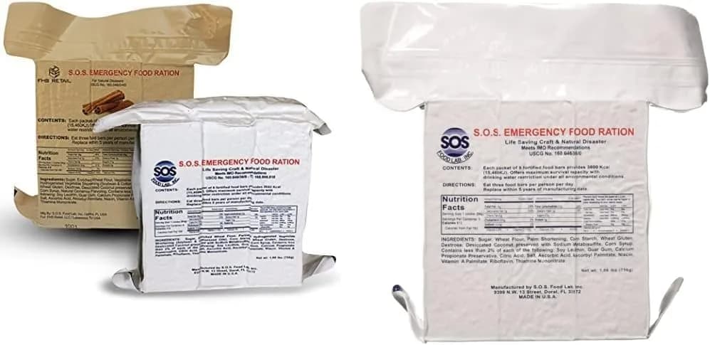 S.O.S. Rations Emergency 3600 Calorie Food Bar 2 Pack | High Energy Value for Disaster Preparedness thumbnail 4