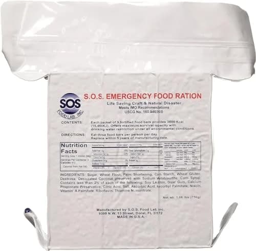 S.O.S. Rations Emergency 3600 Calorie Food Bar 2 Pack | High Energy Value for Disaster Preparedness thumbnail 7