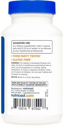 Nutricost DIM Plus BioPerine 300mg | Vegetarian Capsules for Men & Women thumbnail 4