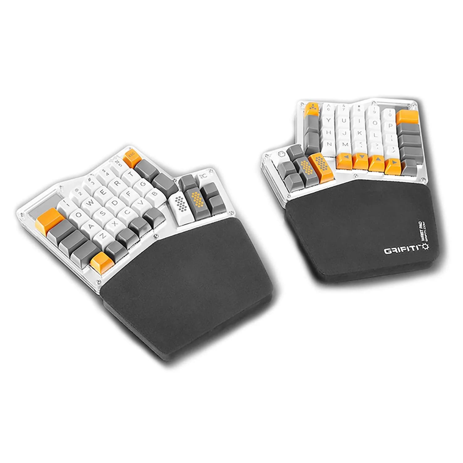 GRIFITI Fat Wrist Pad Ergodox 2 Piece Set 6.5" x 4.2" x 0.75" | Ergonomic Support for Gaming & Office Use - main product image