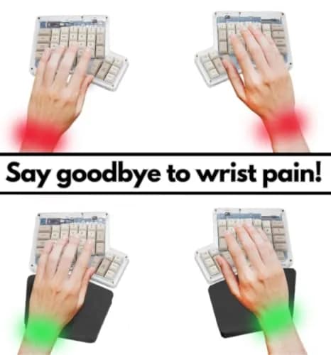 GRIFITI Fat Wrist Pad Ergodox 2 Piece Set 6.5" x 4.2" x 0.75" | Ergonomic Support for Gaming & Office Use thumbnail 7