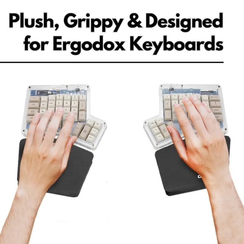 GRIFITI Fat Wrist Pad Ergodox 2 Piece Set 6.5" x 4.2" x 0.75" | Ergonomic Support for Gaming & Office Use thumbnail 5
