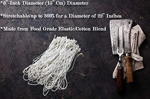 Butcher's Code Rotisserie Cooking Ties – 50 Heat-Safe Cotton Elastic Loops | Secure Poultry & Meat thumbnail 3