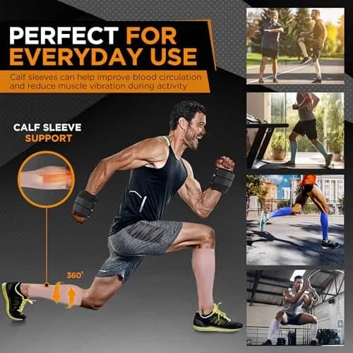 Doc Miller Compression Calf Sleeve for Men & Women 20-30mmHg | Graduated Support for Active Lifestyles thumbnail 2