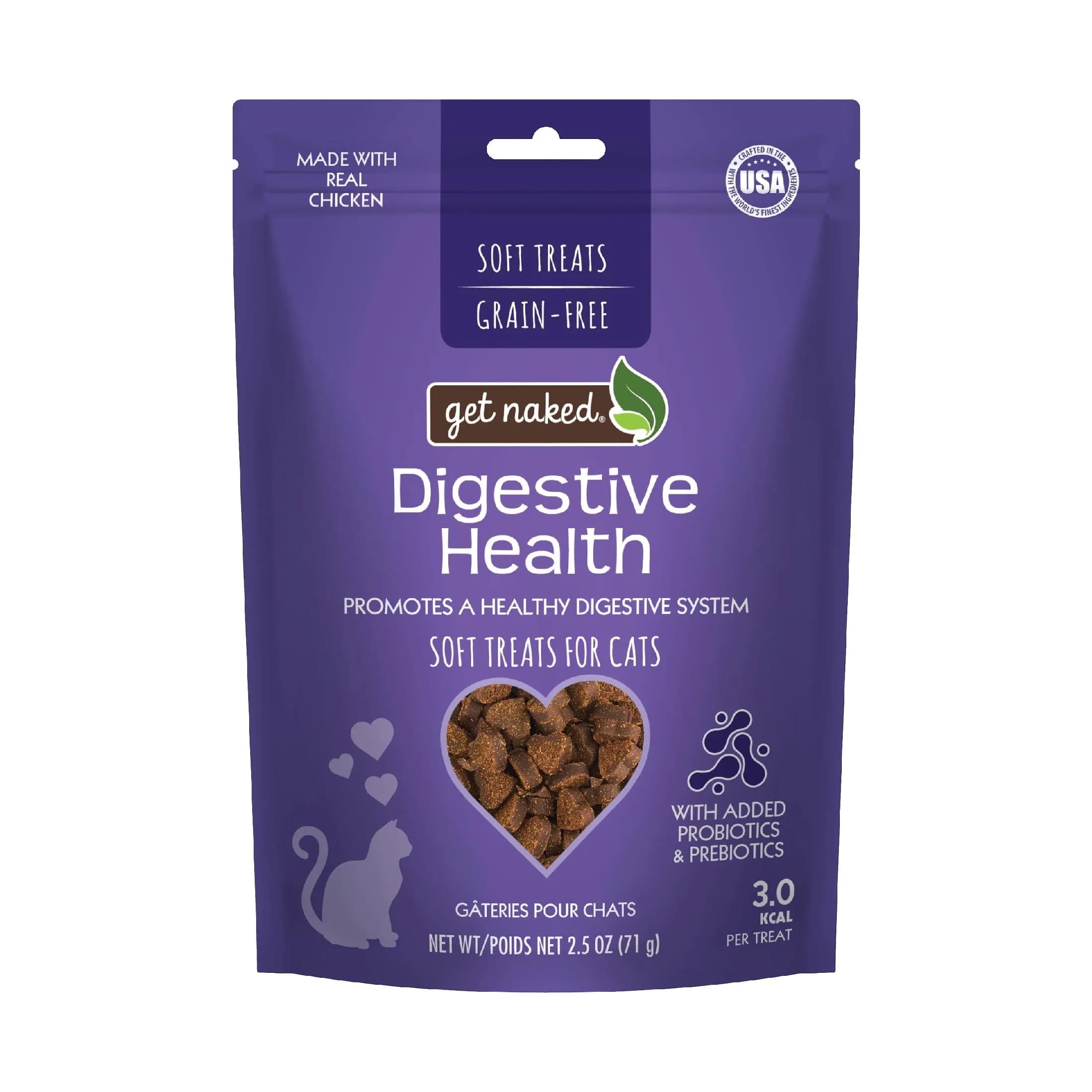Get Naked Furball Relief Soft Cat Treats Chicken Flavor 70.8g (2.5 Oz) | Grain-Free Probiotic Support - main product image