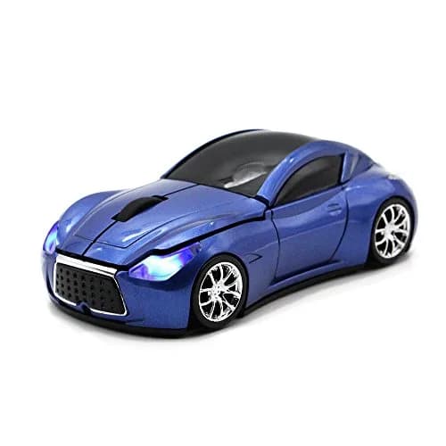 MGbeauty Sports Car Wireless Mouse | 1600 DPI Optical Gaming Mouse for PC & MAC (Blue, 11.2cm) thumbnail 1