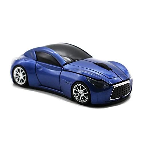 MGbeauty Sports Car Wireless Mouse | 1600 DPI Optical Gaming Mouse for PC & MAC (Blue, 11.2cm) thumbnail 3