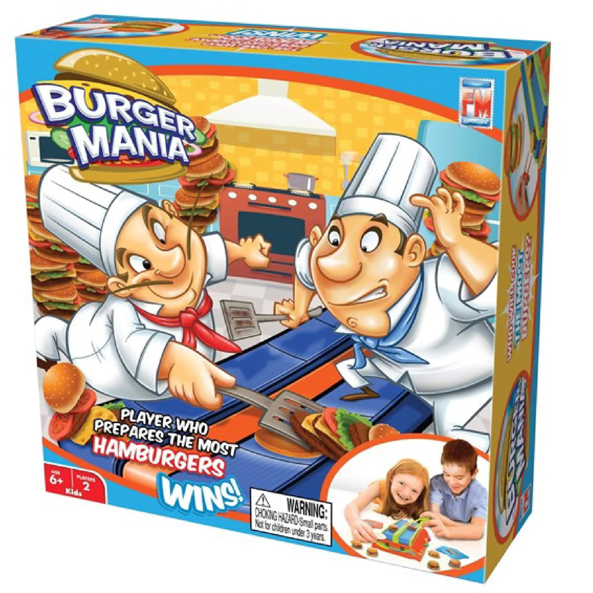 Fotorama Burger Mania Fast-Paced Conveyor Belt Building Game for Kids Ages 6 & Up | Improves Fine Motor Skills