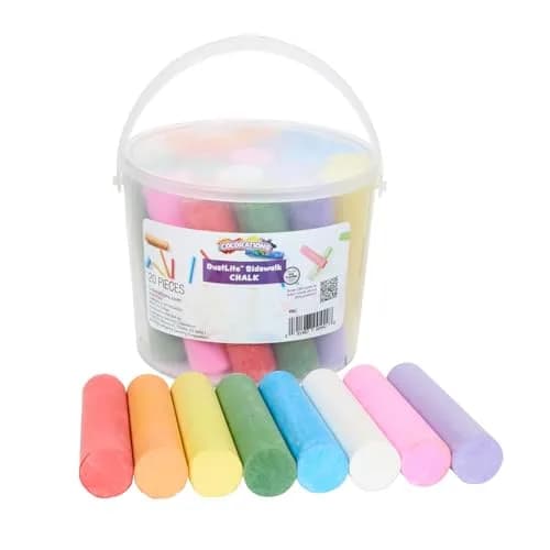 Colorations Jumbo Washable Sidewalk Chalk Set, 20 Pieces, 8 Assorted Colors | Non-Toxic, AP Certified, ASTM-D4236 thumbnail 1
