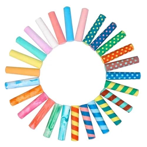 Colorations Sidewalk Chalk Set 50 Jumbo Pieces 4" x 1" | ASTM Certified Non-Toxic & Washable Art Colors thumbnail 7