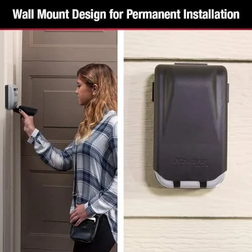 Master Lock 5425D Set Your Own Combination Wall Mount Lock Box with Light Up Dials, 6 Key Capacity, Black | Durable Metal Body & Easy Visibility thumbnail 3