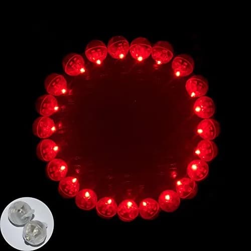 Neo LOONS Red Round LED Balloon Lights 100 Count (2.9 oz) | Long Standby Time for Paper Lanterns & Parties thumbnail 1