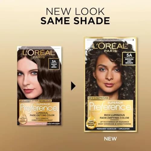 L'Oreal Superior Preference 5A Medium Ash Brown | Long-Lasting Ash Brown Hair Color Kit thumbnail 4