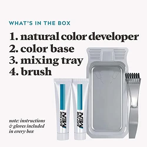 Just for Men Color Gel Mustache, Beard & Sideburns 115 Jet Black | Natural Jet-Black Facial Hair Color thumbnail 3