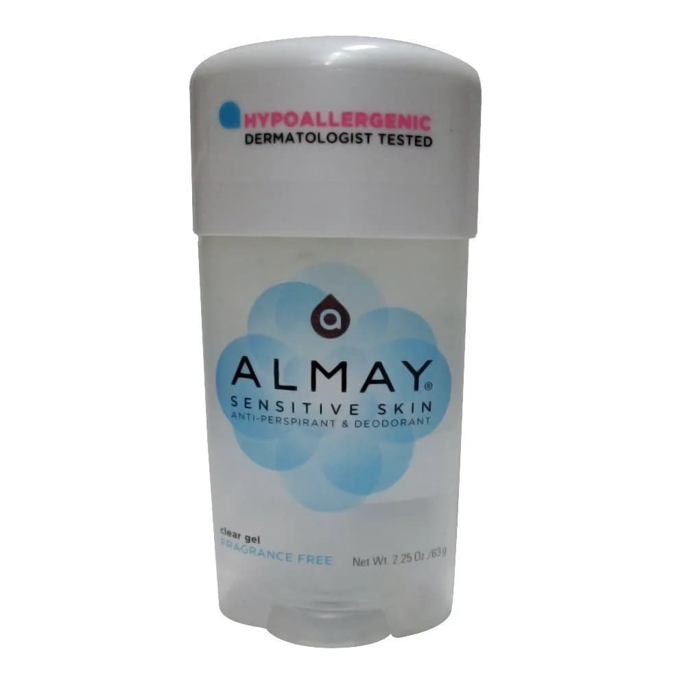 Almay Hypoallergenic Gel Antiperspirant Deodorant for Women, Fragrance Free, 66.5ml (2.25 Oz) | Dermatologist Tested for Sensitive Skin — 2.25 Ounce