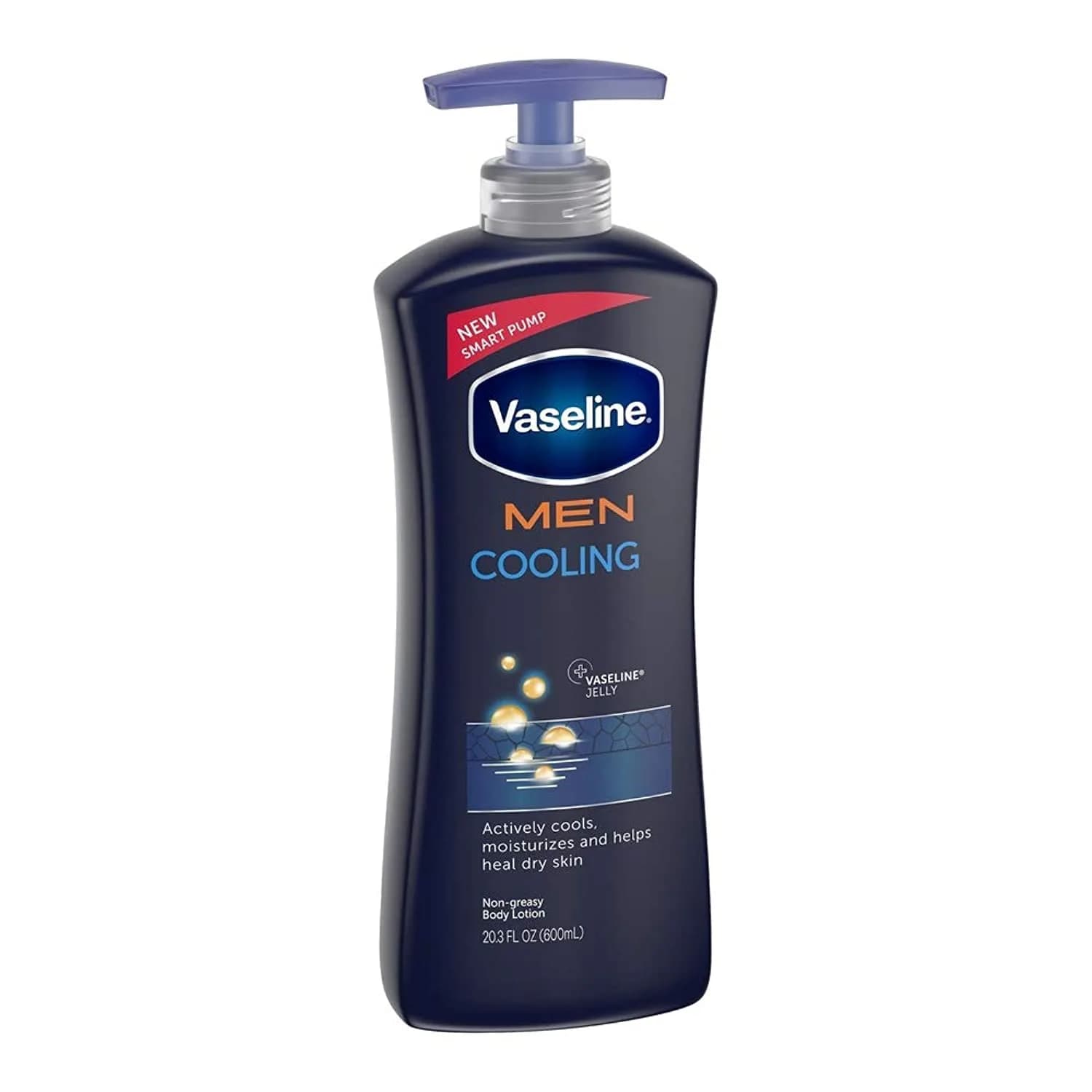 Vaseline Men Cooling Hydration Body Lotion 20.3 Fl Oz (6 Pack) | Deep Moisturizer for Men — Pack of 5