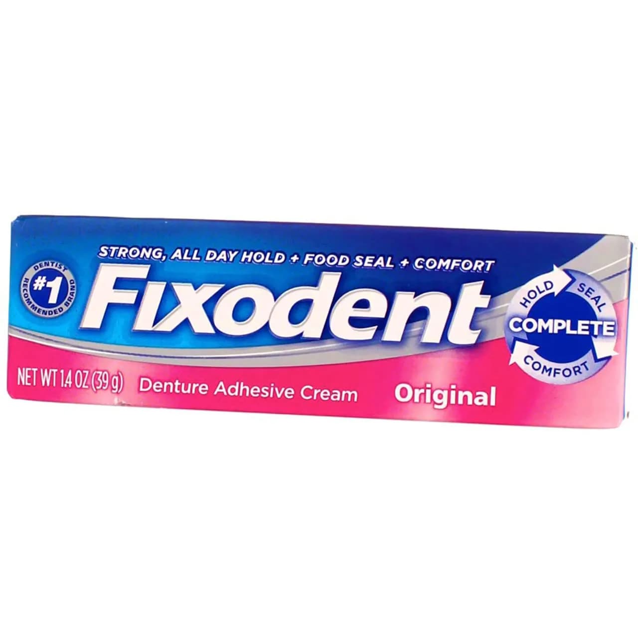 Fixodent Denture Adhesive Cream Original 1.40 oz (Pack of 2) | Dependable hold for daily denture wear - main product image