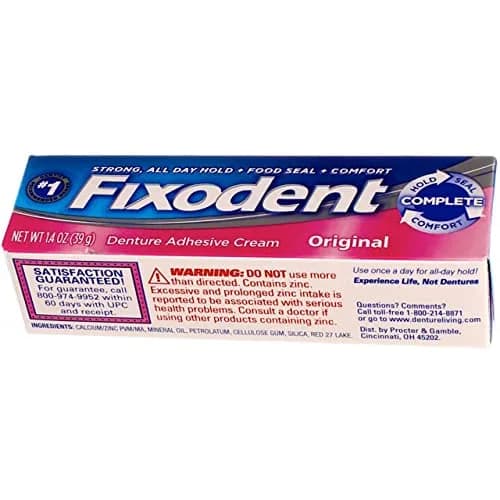 Fixodent Denture Adhesive Cream Original 1.40 oz (Pack of 2) | Dependable hold for daily denture wear thumbnail 5