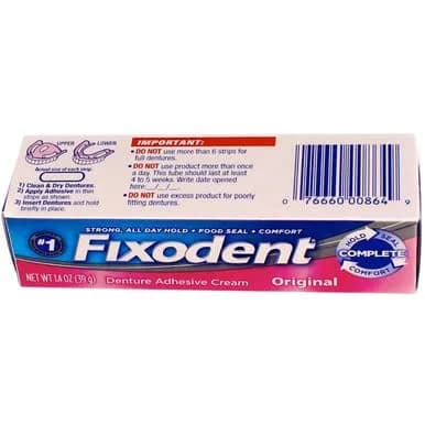 Fixodent Denture Adhesive Cream Original 1.40 oz (Pack of 2) | Dependable hold for daily denture wear thumbnail 7