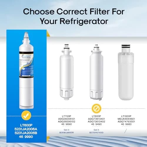 EXCELPURE Water Filter Replacement for LG LT600P 3-Pack | NSF Certified, 99.99% Sediment & Turbidity Filtration thumbnail 2