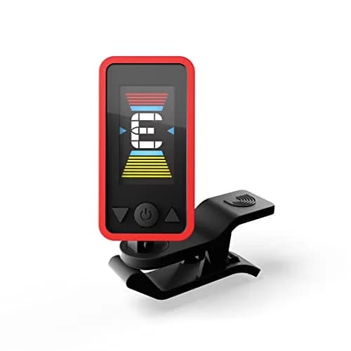 D'Addario Eclipse Red Clip-On Guitar Tuner | Accurate Chromatic Tuning for Guitar, Bass, Ukulele thumbnail 1