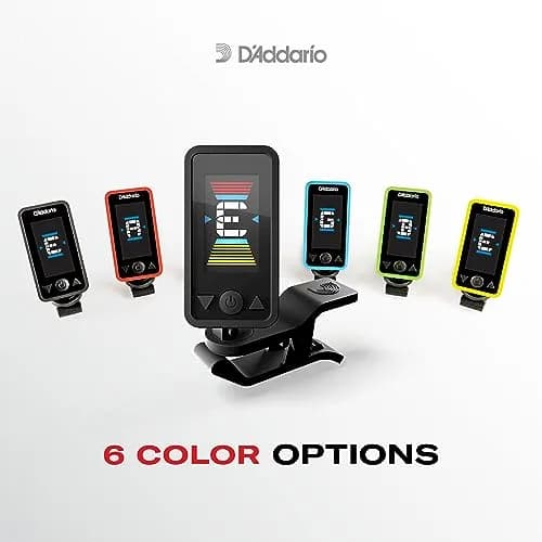 D'Addario Eclipse Red Clip-On Guitar Tuner | Accurate Chromatic Tuning for Guitar, Bass, Ukulele thumbnail 3