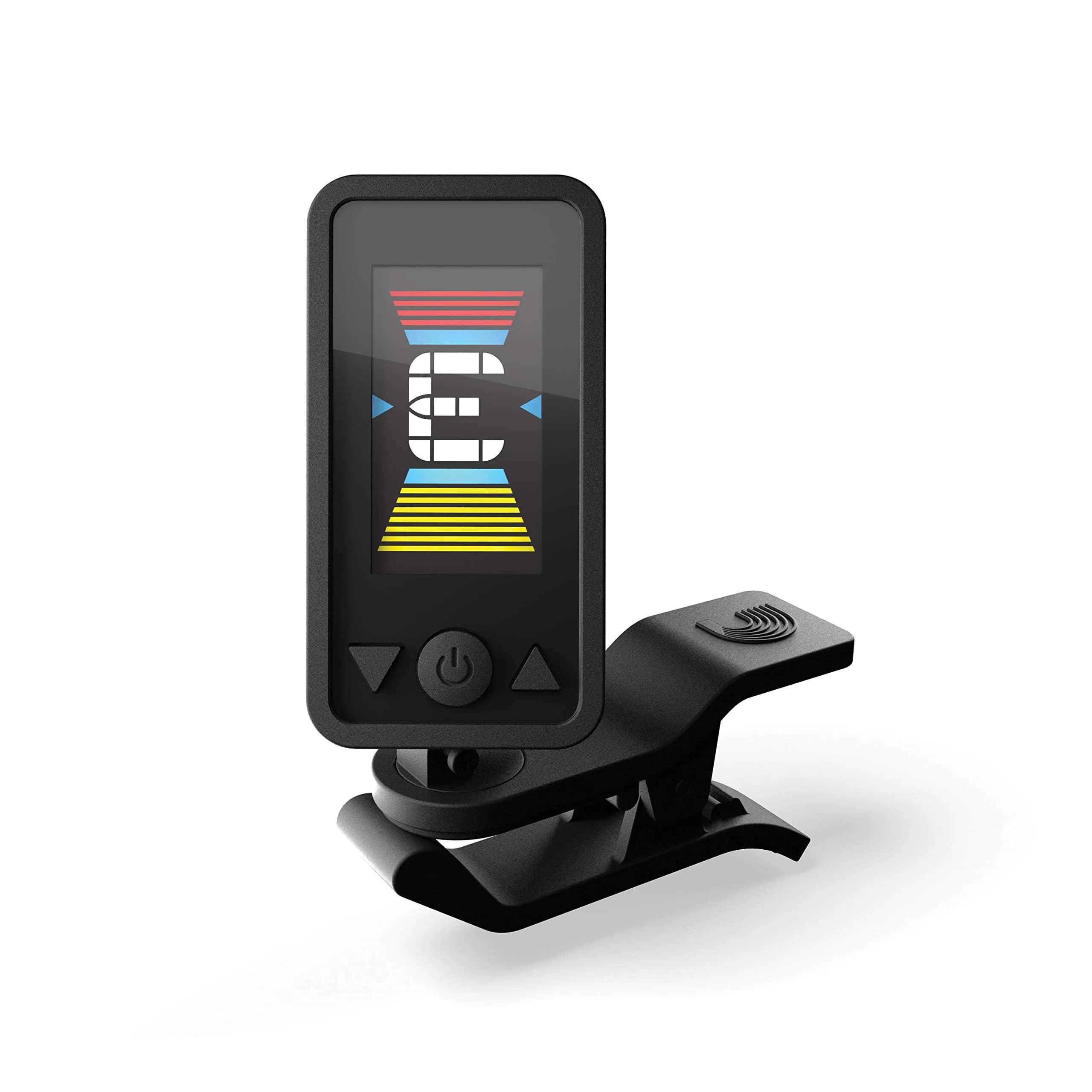 D'Addario Eclipse Rechargeable Headstock Clip-On Guitar Tuner, Black | 24 Hours Tuning Time — Black