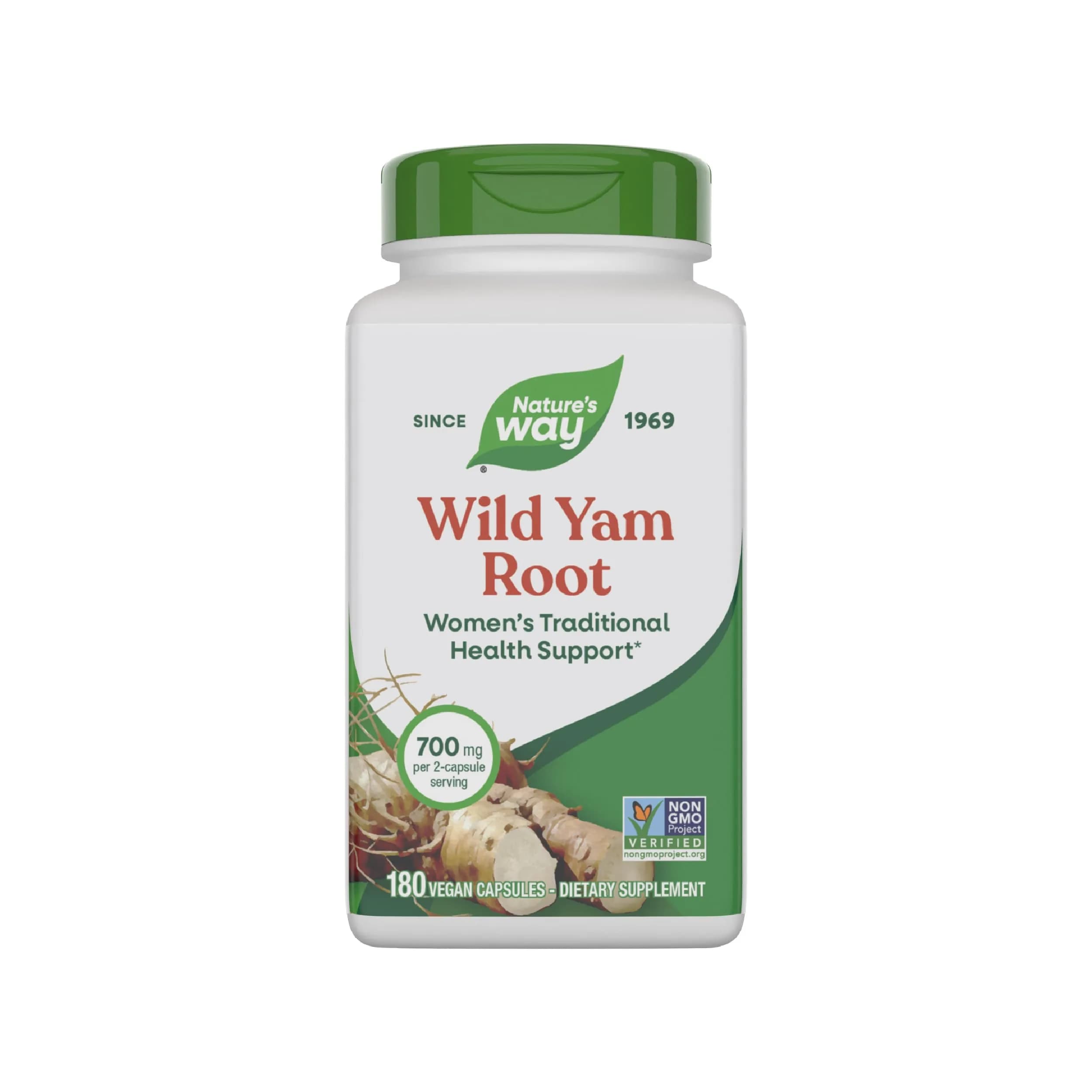 Nature's Way Wild Yam Root Capsules 180 Count (90 Servings) | Traditional Women's Health Support — 180 capsules