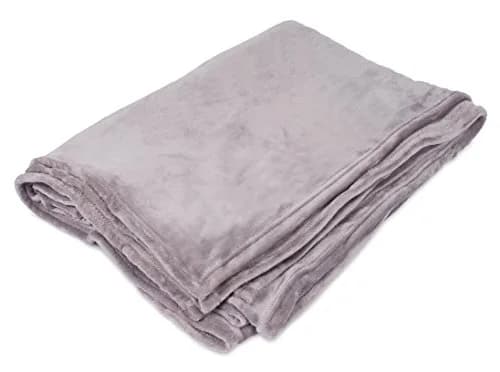 BIRDROCK HOME Plush Throw Blanket Grey 90x90 | Ultra Soft Microfiber Couch & Travel thumbnail 4