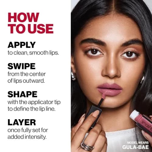 Smashbox Always On Longwear Matte Liquid Lipstick | Waterproof, 0.14 Fl Oz | Velvety Matte Finish thumbnail 3