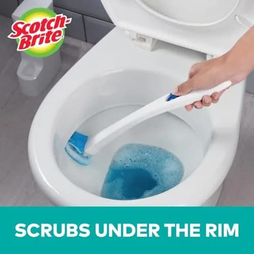 Scotch-Brite Disposable Toilet Scrubber Starter Kit with 5 Refills | Built-in Bleach-Free Cleaner thumbnail 3