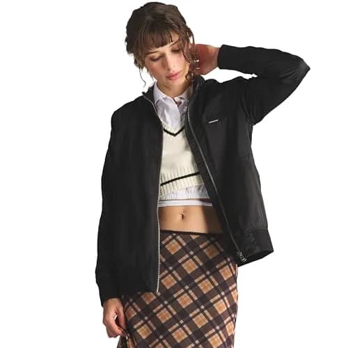 Members Only Iconic Boyfriend Jacket for Women with Satin Finish (Black, Medium) | Stylish, Durable & Easy to Maintain thumbnail 2