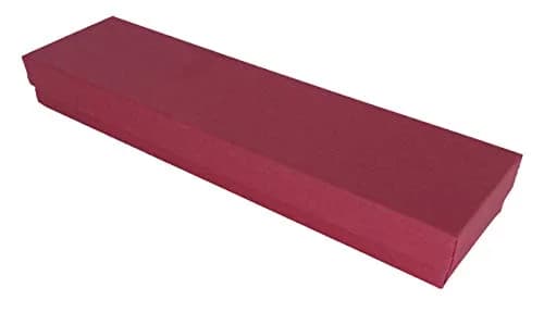 888 Display Red Kraft Jewelry Boxes 1.77 cm (7/8") H x 5.08 cm (2") W x 20.32 cm (8") L | Pack of 12 for Display & Gifting thumbnail 1