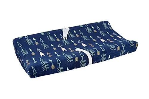 NoJo Aztec Changing Pad Cover | Ultra-Soft Velboa Fabric, 32x16x4 Inch, Navy Arrow Design thumbnail 1