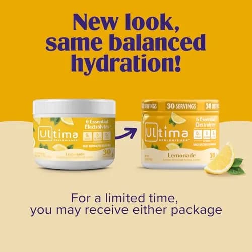 Ultima Replenisher Lemonade Electrolytes Powder 3.7 oz (105 g) | Zero Sugar Hydration thumbnail 4